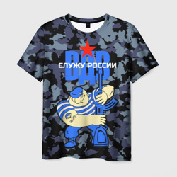 Мужская футболка 3D Служу России ВДВ