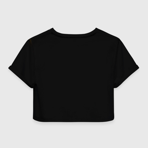 Женская футболка Crop-top 3D Змея на груди, цвет 3D печать - фото 2