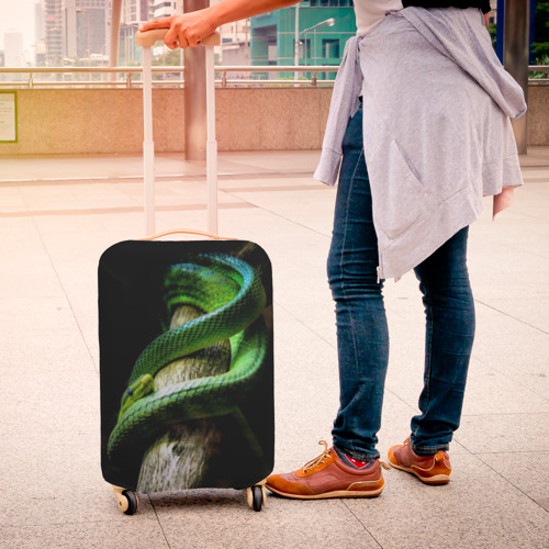 Чехол для чемодана 3D Змея на груди, цвет 3D печать - фото 4
