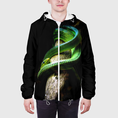 Мужская куртка 3D Змея на груди - фото 4