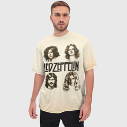 Мужская футболка oversize 3D Led Zeppelin 1 - фото 2