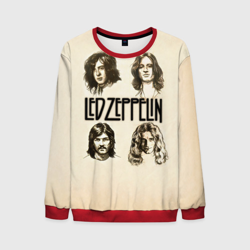 Мужской свитшот 3D Led Zeppelin 1, цвет красный