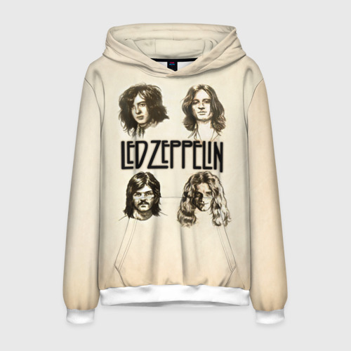 Мужская толстовка 3D Led Zeppelin 1, цвет белый