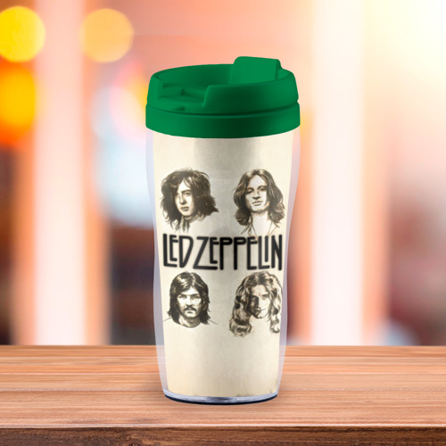 Термокружка-непроливайка Led Zeppelin 1, цвет зеленый - фото 3