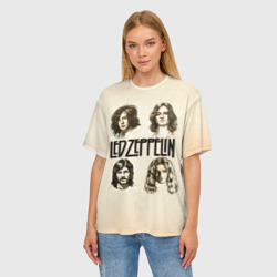 Женская футболка oversize 3D Led Zeppelin 1 - фото 2