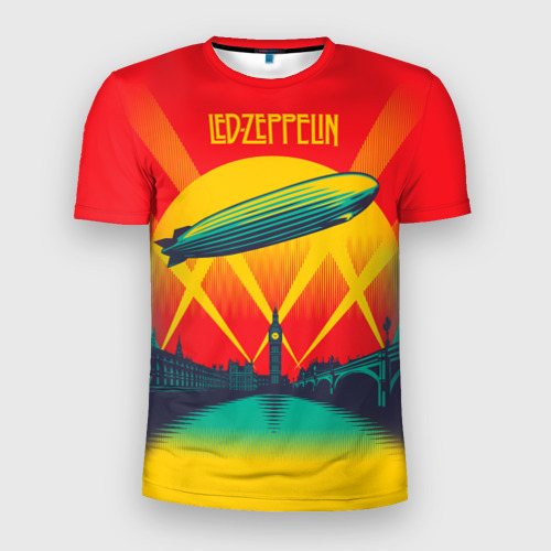 Мужская футболка 3D Slim Led Zeppelin 3, цвет 3D печать