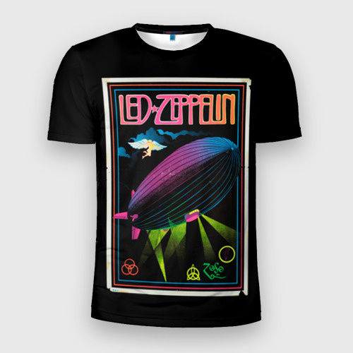 Мужская футболка 3D Slim Led Zeppelin 6, цвет 3D печать