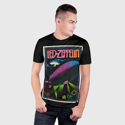 Мужская футболка 3D Slim Led Zeppelin 6, цвет 3D печать - фото 3