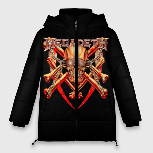 Женская зимняя куртка Oversize Megadeth 1, цвет черный