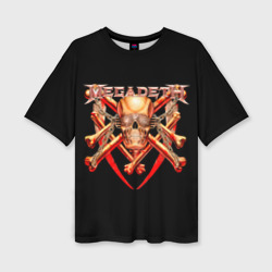 Женская футболка oversize 3D Megadeth 1