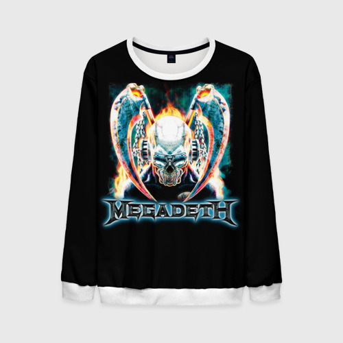 Мужской свитшот 3D Megadeth 4, цвет белый