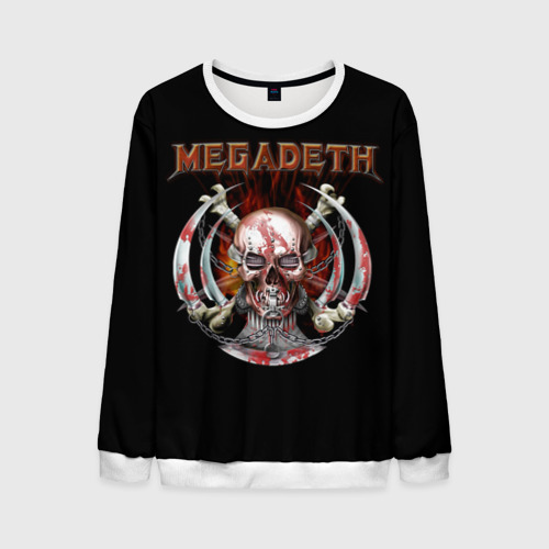 Мужской свитшот 3D Megadeth 5, цвет белый