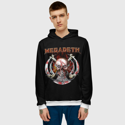 Мужская толстовка 3D Megadeth 5, цвет белый - фото 3