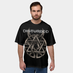Мужская футболка oversize 3D Disturbed 2 - фото 2