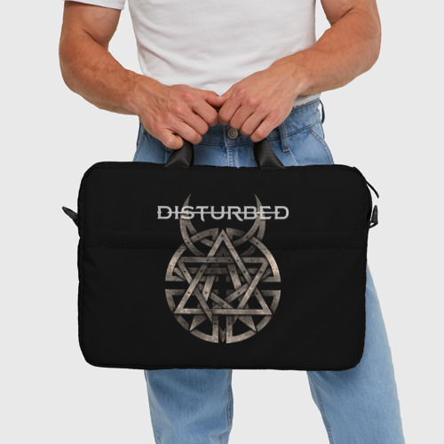 Сумка для ноутбука 3D Disturbed 2, цвет 3D печать - фото 5