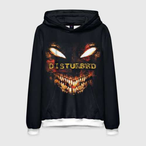 Мужская толстовка 3D Disturbed 4, цвет белый