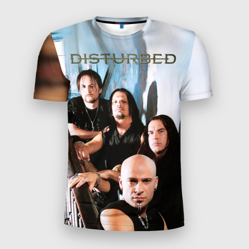 Мужская футболка 3D Slim Disturbed 6, цвет 3D печать