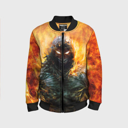 Детский бомбер 3D Disturbed guy in fire