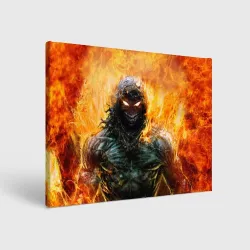 Холст прямоугольный Disturbed guy in fire