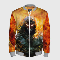 Мужской бомбер 3D Disturbed guy in fire