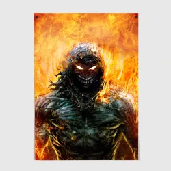 Постер Disturbed guy in fire
