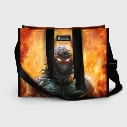 Сумка-шоппер 3D Disturbed guy in fire