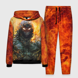 Мужской костюм с толстовкой 3D Disturbed guy in fire