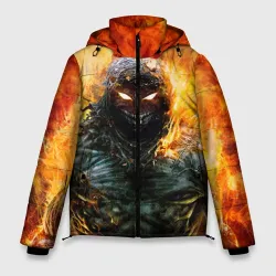 Мужская зимняя куртка 3D Disturbed guy in fire
