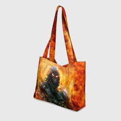 Пляжная сумка 3D Disturbed guy in fire - фото 2