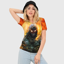 Женская футболка 3D Slim Disturbed 7 - фото 2