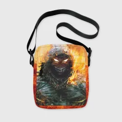 Сумка через плечо 3D Disturbed guy in fire
