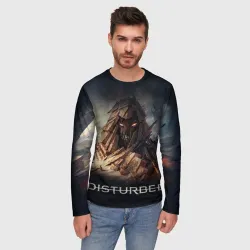 Мужской лонгслив 3D Disturbed guy mountain - фото 2