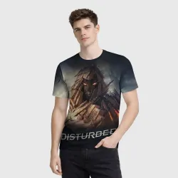 Мужская футболка 3D Disturbed guy mountain - фото 2