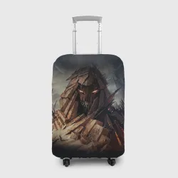 Чехол для чемодана 3D Disturbed guy mountain