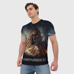 Мужская футболка 3D Disturbed guy mountain - фото 2