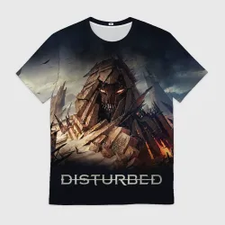 Мужская футболка 3D Disturbed guy mountain