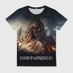 Женская футболка 3D Disturbed guy mountain