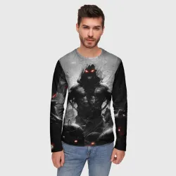 Мужской лонгслив 3D Disturbed guy dark - фото 2