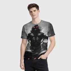 Мужская футболка 3D Disturbed guy dark - фото 2