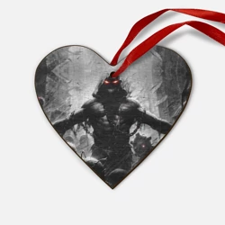 Деревянная игрушка Сердце Disturbed guy dark