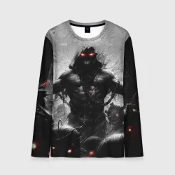 Мужской лонгслив 3D Disturbed guy dark