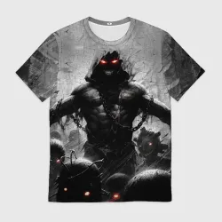 Мужская футболка 3D Disturbed guy dark