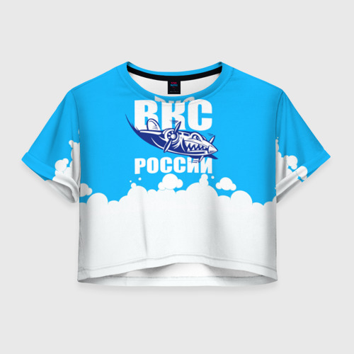 Женская футболка Crop-top 3D ВКС России