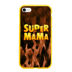 Чехол для iPhone 6/6S матовый Супер мама