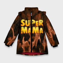 Зимняя куртка для девочек 3D Супер мама
