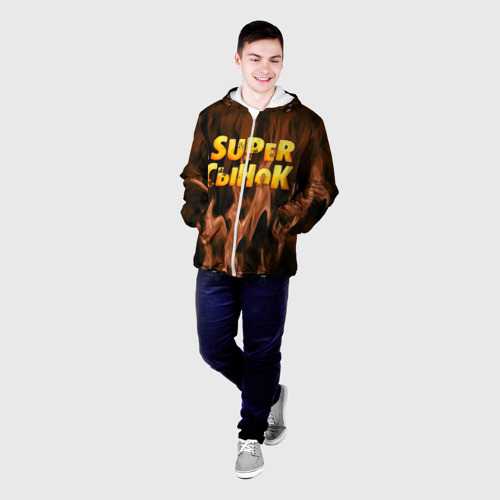 Мужская куртка 3D Супер сынок, цвет 3D печать - фото 3