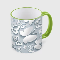Кружка с полной запечаткой Белоснежные бабочки