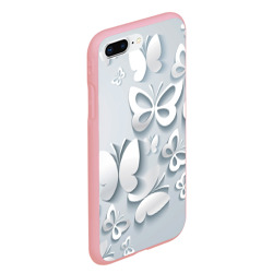 Чехол для iPhone 7Plus/8 Plus матовый Белоснежные бабочки - фото 2