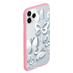 Чехол для iPhone 11 Pro Max матовый Белоснежные бабочки - фото 2