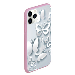 Чехол для iPhone 11 Pro Max матовый Белоснежные бабочки - фото 2